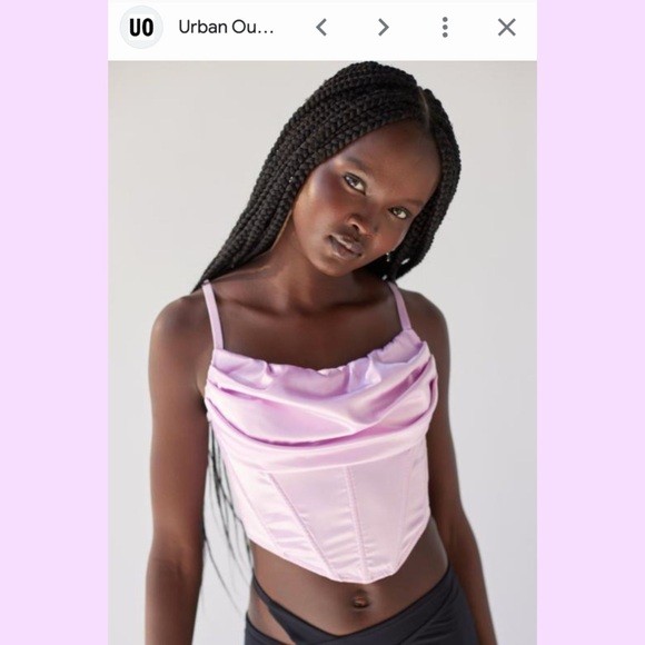 SALE ‼️🩷 NWOT URBAN OUTFITTERS UO Corset Top | Satin Corset | Lilac | Medium - Picture 5 of 8